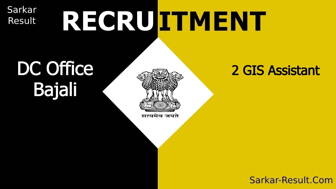 dc office bajali recruitment 2024 walk in interview for 2 gis assistant out
