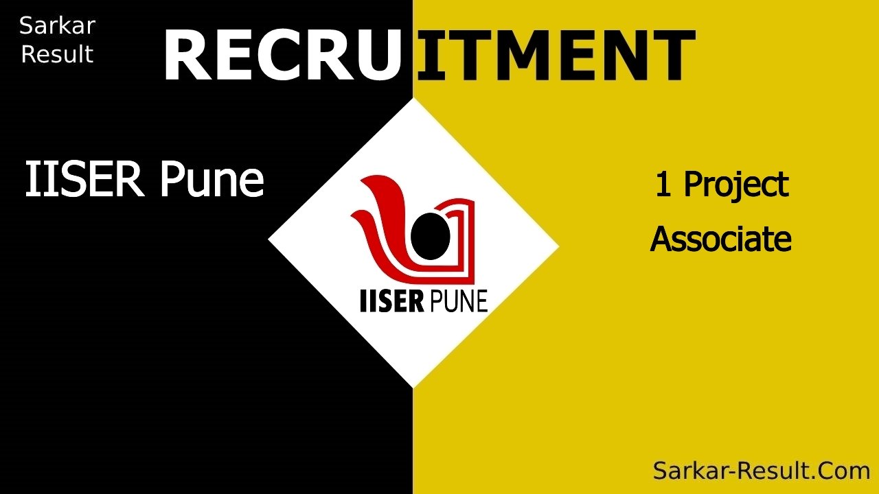 iiser pune recruitment 2024 apply for 1 project associate out