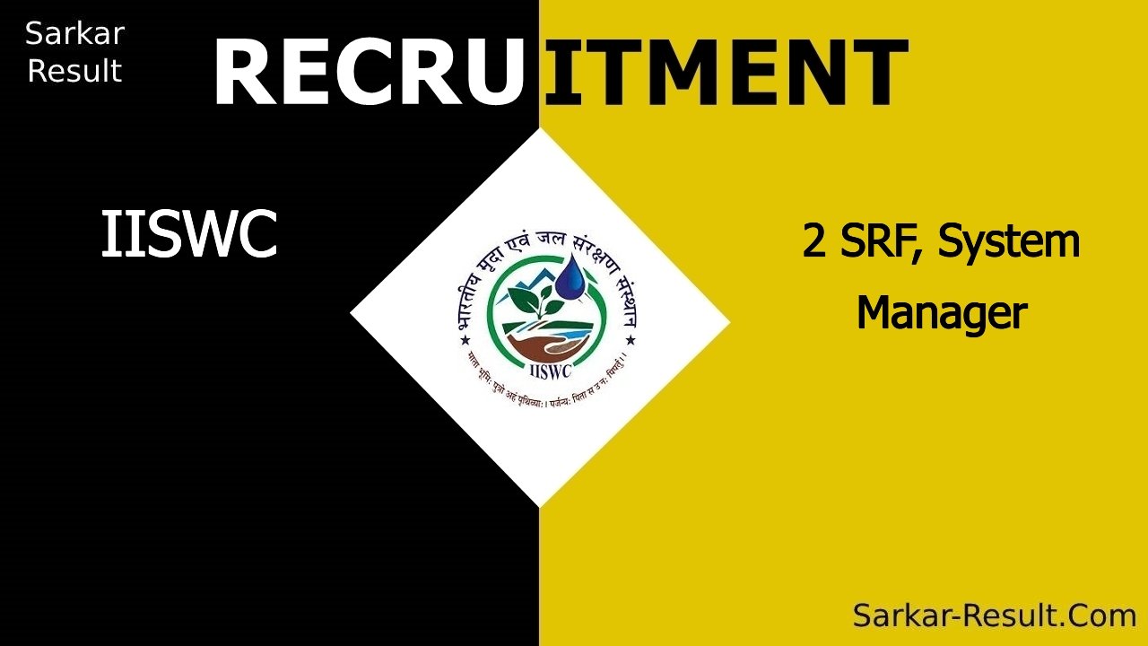 iiswc recruitment 2024 walk in interview for 2 srf system manager out