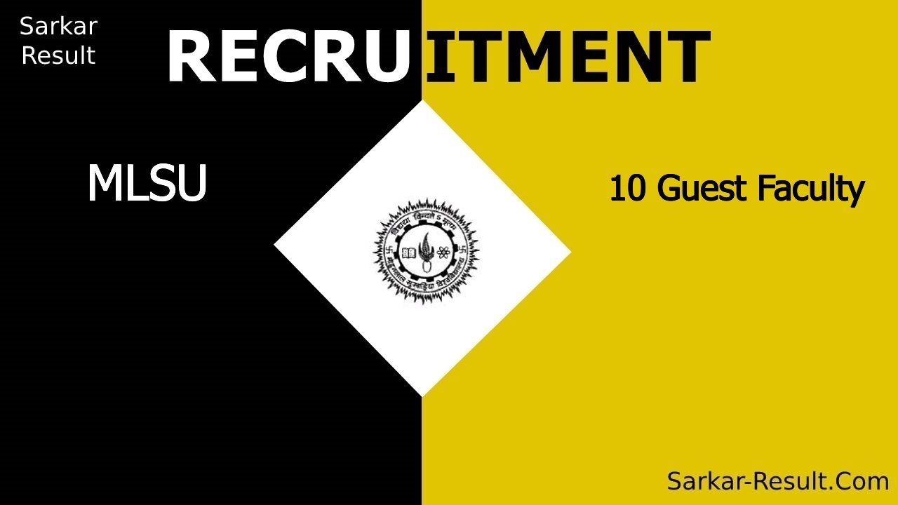 mlsu recruitment 2024 walk in interview for 10 guest faculty out