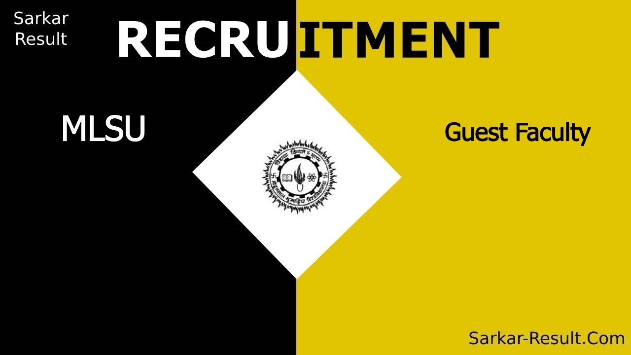 mlsu recruitment 2024 walk in interview for guest faculty out