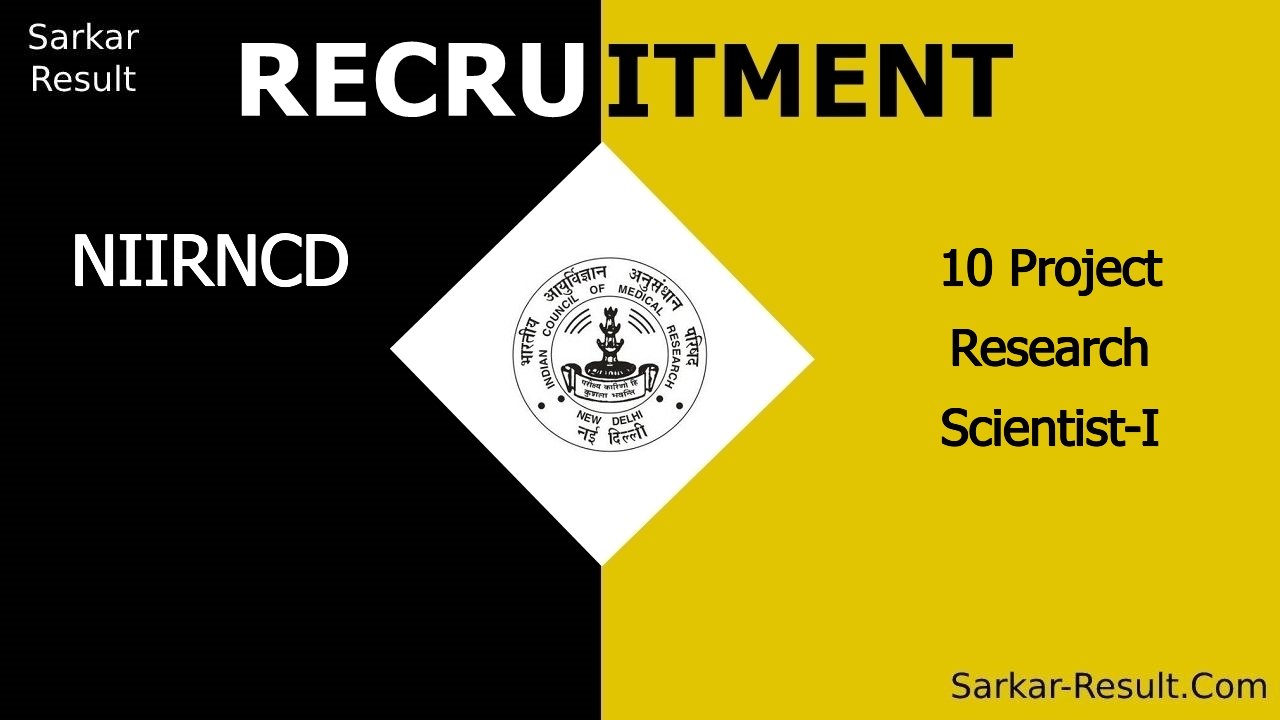 niirncd recruitment 2024 walk in interview for 10 project research scientist i out