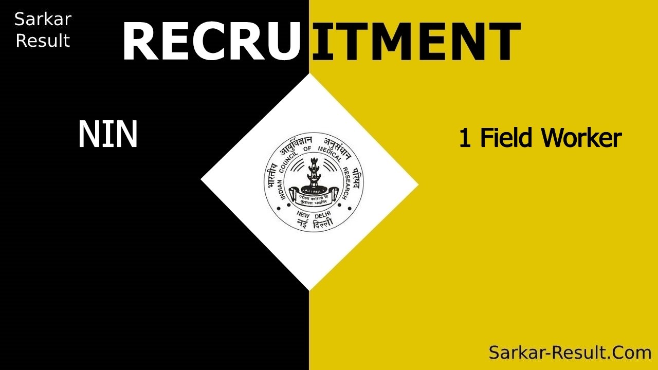 nin recruitment 2024 walk in interview for 1 field worker out
