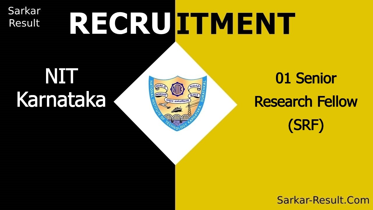 nit karnataka recruitment 2024 apply online for 01 senior research fellow srf 2 out