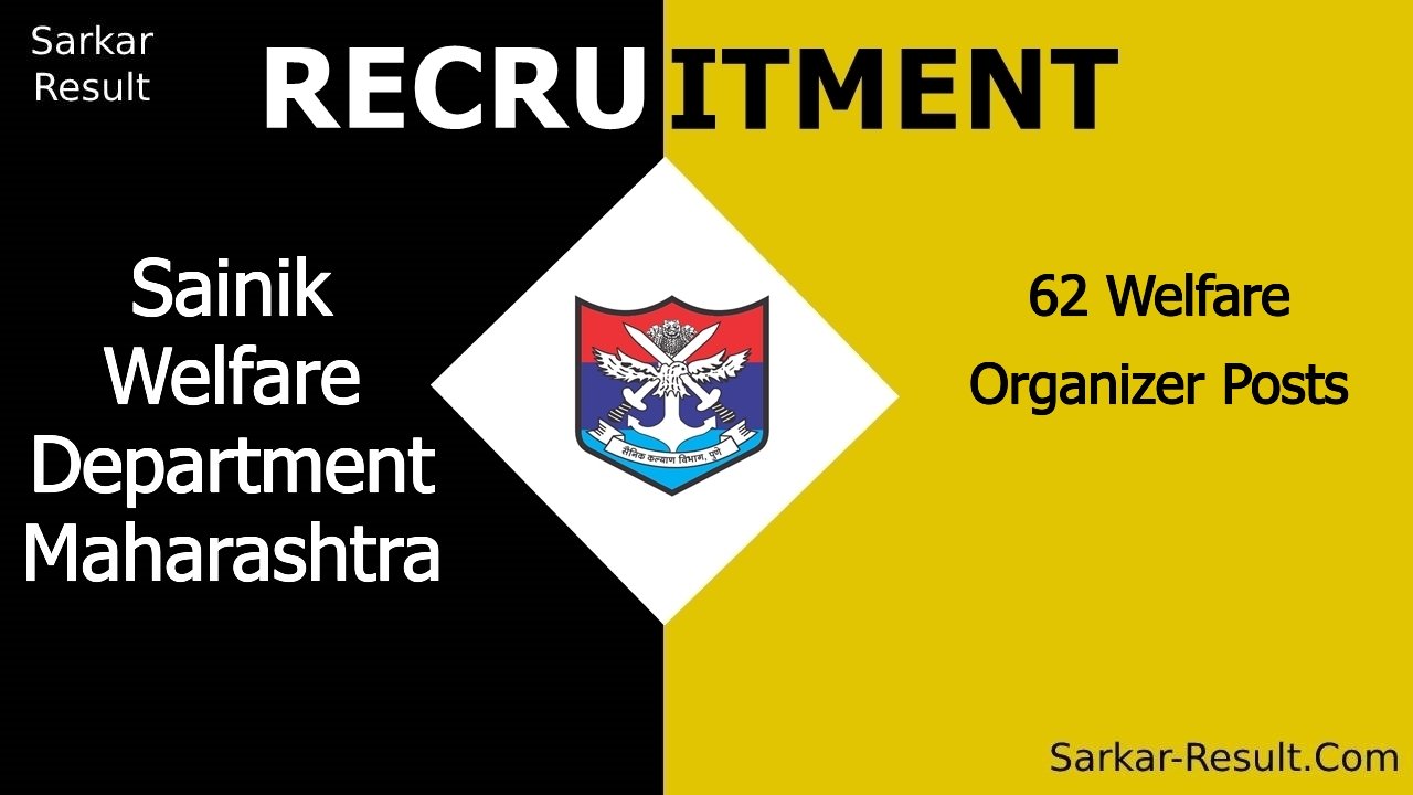 sainik welfare department maharashtra recruitment 2024 apply online for 62 welfare organizer posts out