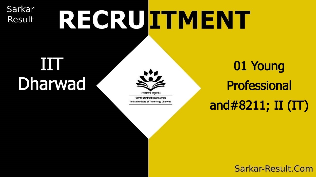 iit dharwad recruitment 2024 apply online for 01 young professional ii it out