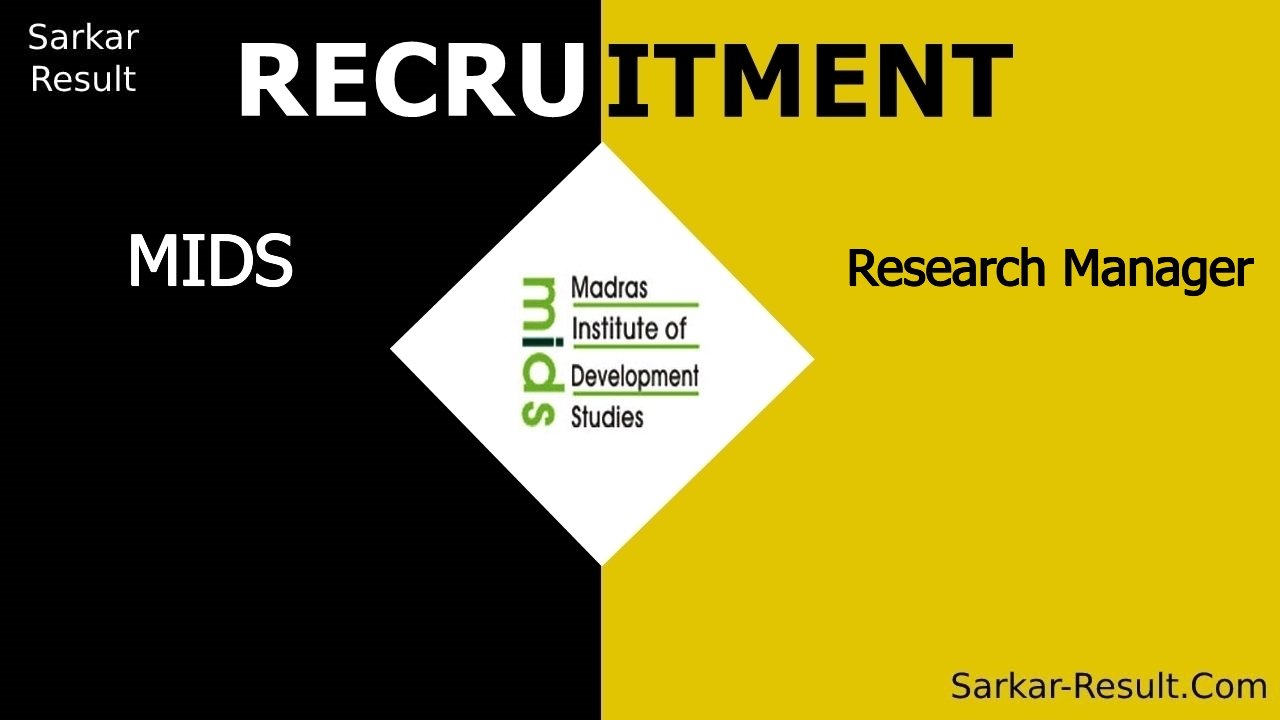 mids recruitment 2024 apply for research manager out